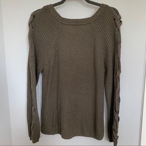 Braided Arm Knitted Sweater